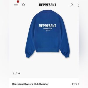 Represent Blue Owners Club Sweatershirt L